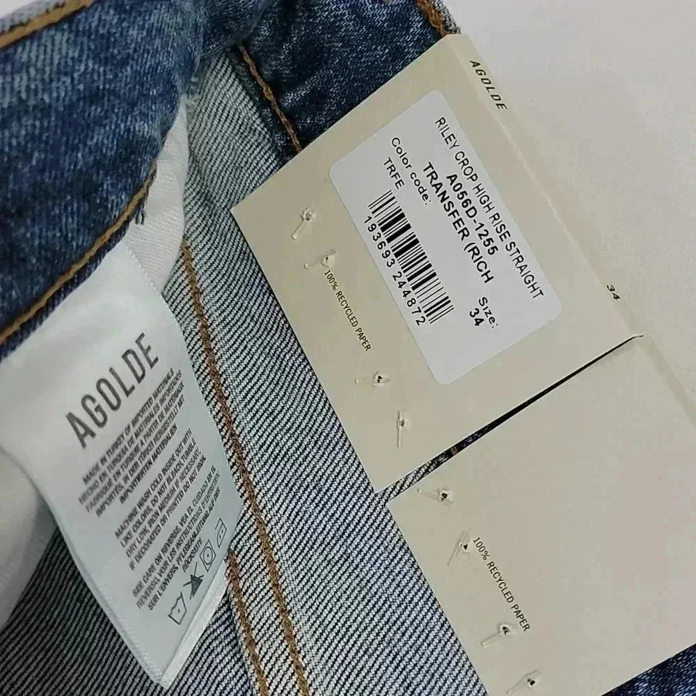 Agolde Riley High Rise Straight Crop Jeans *Transfer* - Picture 7 of 9